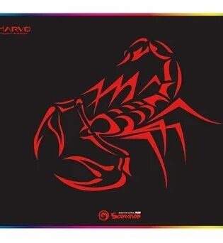 Marvo Mouse Pad Rgb Scorpion Size - M Led Luces 35 X 25cms
