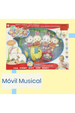 Móvil Musical para Bebe Conejitos
