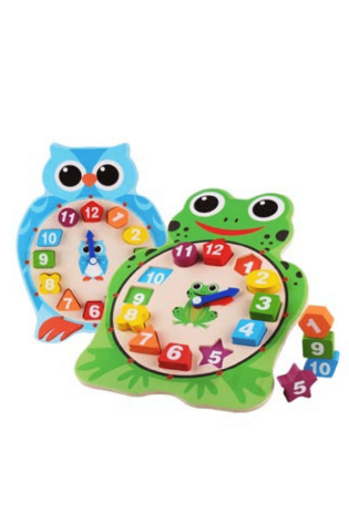 Reloj en Madera Encastre Aprende Jugando