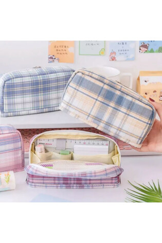 Cartuchera Escocesa Violeta