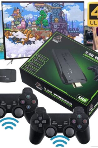 Consola Retro Game Stick Lite 64GB 10000 Juegos Joystick Inalámbricos