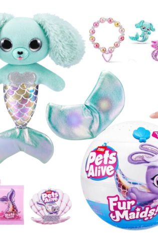 Pets Alive Sirena Peluche Interactivo Sorpresas Zuru Verde