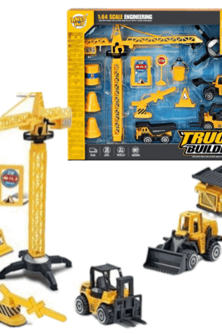 Set Grúa y Maquinas de Construcción