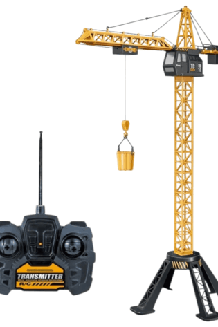 Grúa a Control Remoto 88cms Maquinas de Carga Torre de Construcción Giro 360°