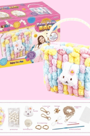 Cartera Pom Pom Manualidades Crea y Personaliza +6 años
