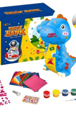 Alcancia Dinosaurio Para Pintar y Personalizar Manualidades para Niños