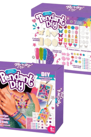 Kit para Hacer Collares y Pulseras con Madera Stickers y Cuentas