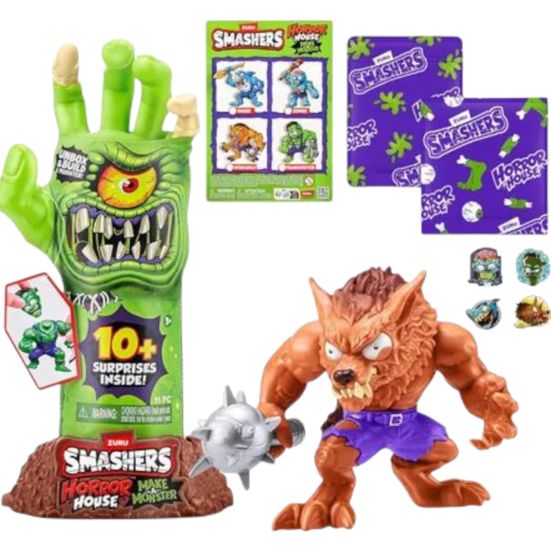Smashers Mega Horror House 30 Cm – ZURU – Zombie à Disséquer – Plus De 35 Surprises – Sable, Slime, Lumières Et Sons Effrayants – Dès 4 Ans