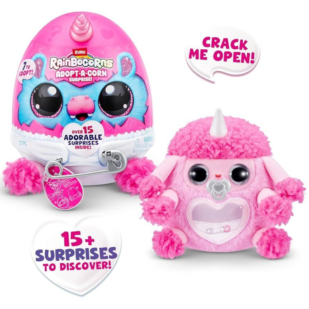 Rainbocorns Adopt Baby Corn Huevo +15 Sopresas Peluches Pañal - Imagen 3