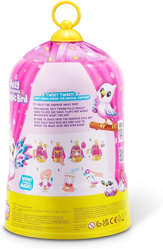 Pets Alive Polly el Pájaro Mágico - Aparece y Desaparece, Canta, Habla y se Mueve! - Imagen 11