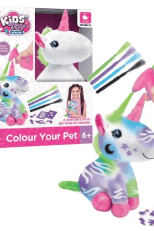 Peluche Unicornio Aerógrafo Colorea tu Mascota