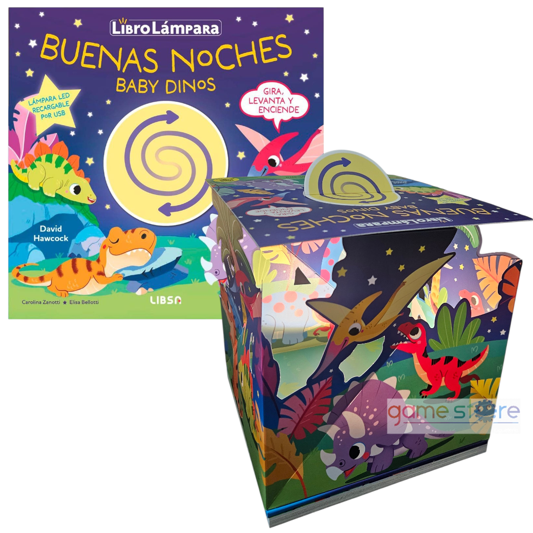 Libro Veladora Buenas Noches Baby Dinos Recargable
