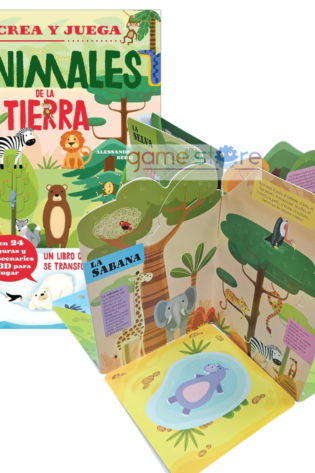 Libro Escenario 3D Animales de la Tierra