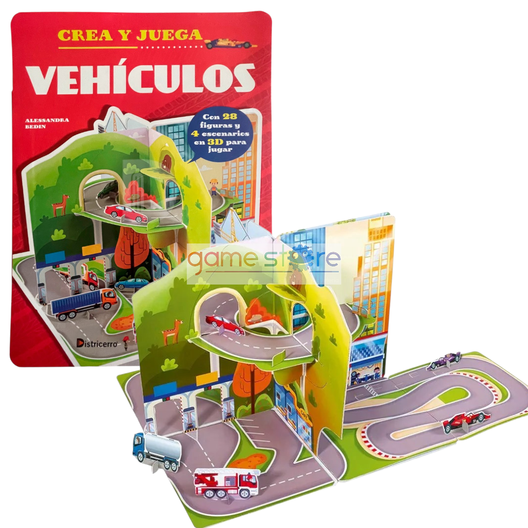 Libro Escenario 3D Vehículos